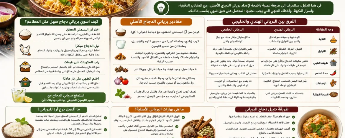 كيف اسوي برياني دجاج سهل