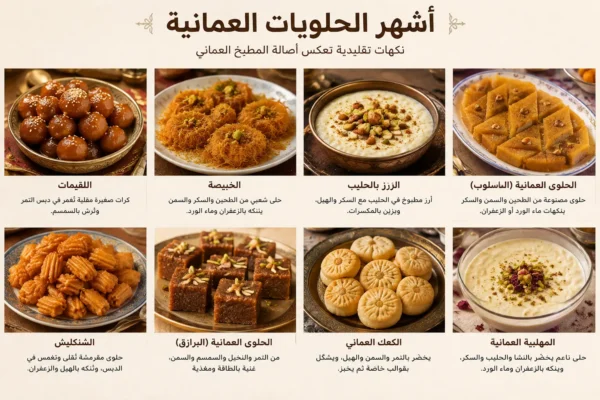 أشهر الحلويات العمانية | اكلات عمانية مشهورة